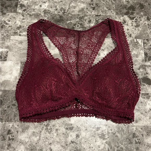 VS Women’s Burgundy Floral Bralette - XS - Picture 3 of 8